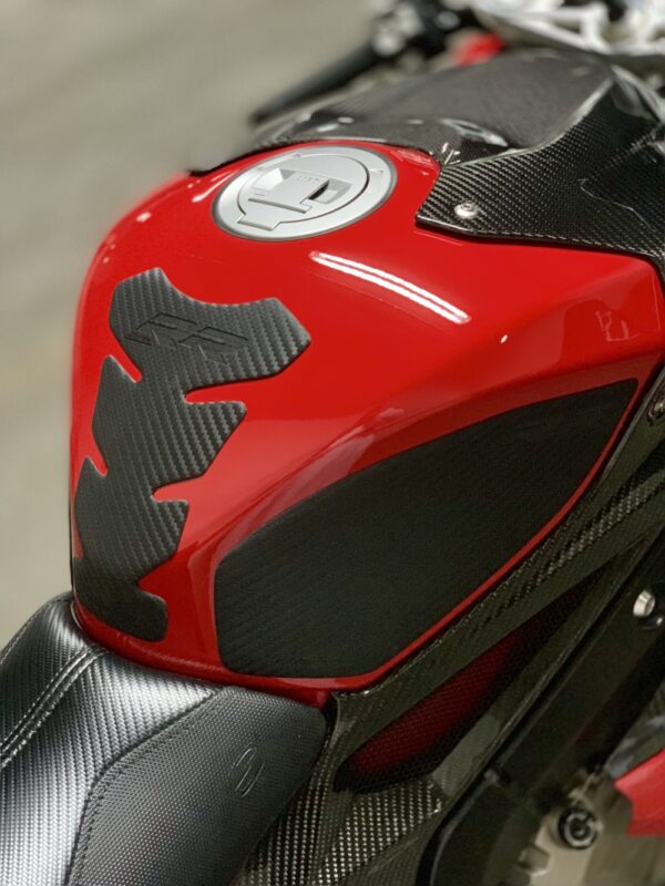 thumbnail image 2 of BMW Motorrad Carbon Fiber Look Tank Protector Pad - Adhesive Sticker For RR Series 2 of 5
